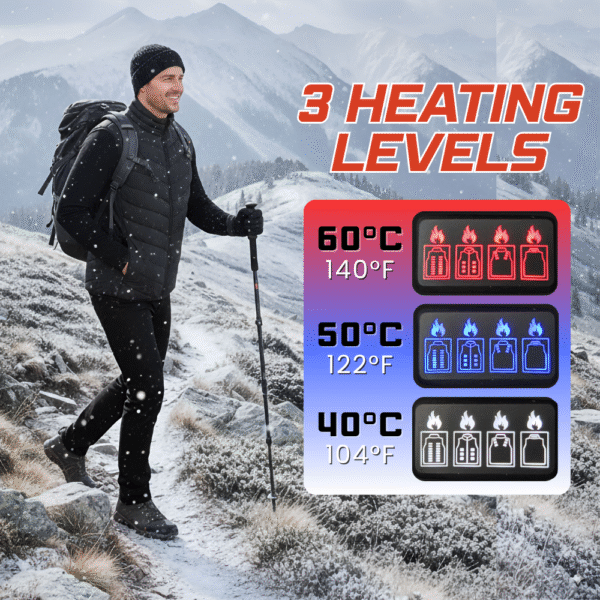 ULTRAPOPP Heated Vest with 20000mAh Rechargeable Battery Pack, 3 Heat Levels, 21 Heating Zones - Image 2