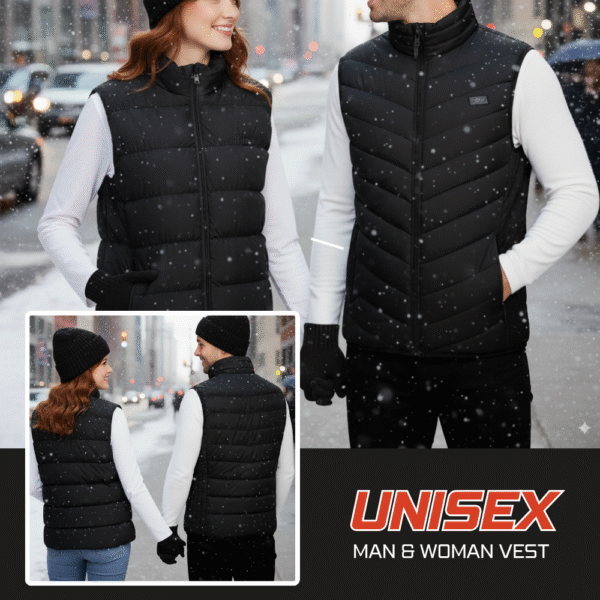 ULTRAPOPP Heated Vest with 20000mAh Rechargeable Battery Pack, 3 Heat Levels, 21 Heating Zones - Image 6